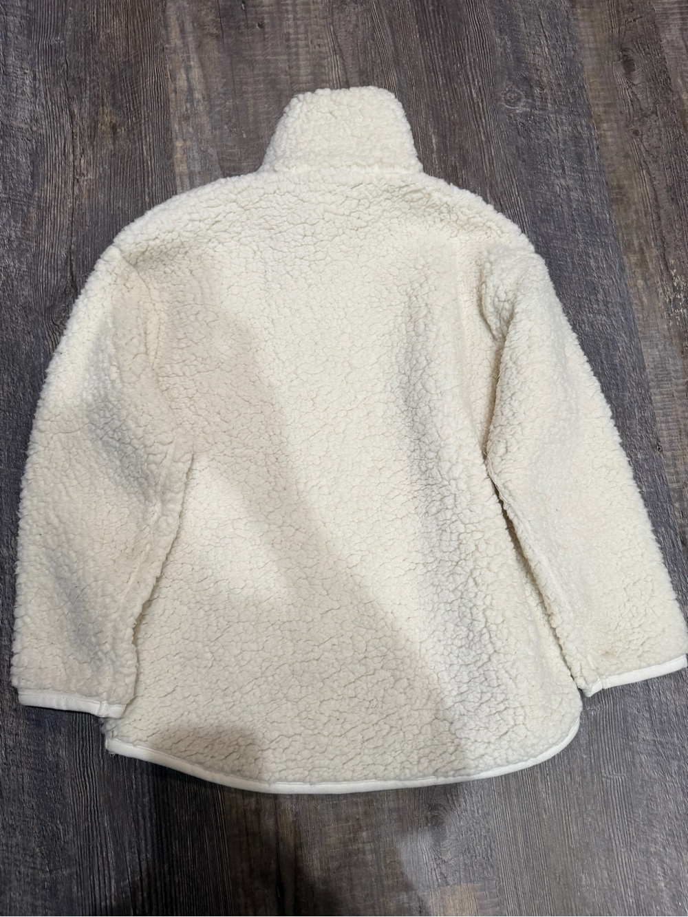 Ruby Rd. Cream Sherpa Snap-Front Pullover - Picture 2 of 5